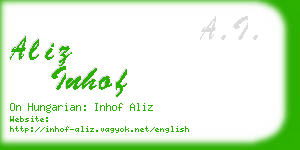 aliz inhof business card